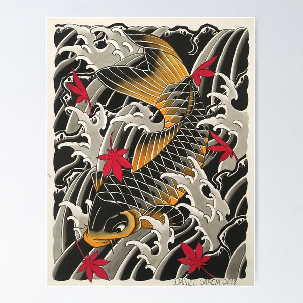 Koi Tattoo Posters for Sale | Redbubble