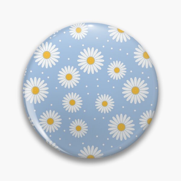 Item preview, White daisies on a blue background designed and sold by Olga Shashok.