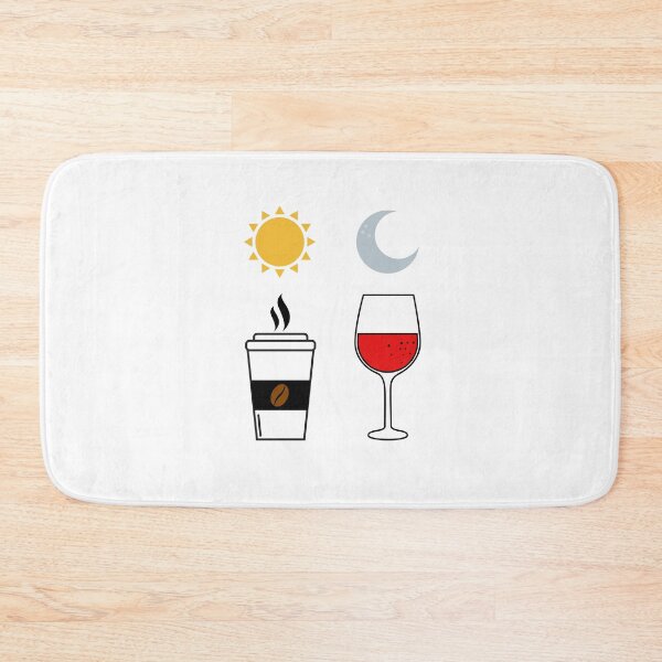 Item preview, Sun Day AM Coffee Moon Night PM Glass of Wine designed and sold by RoJor.