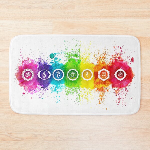 Item preview, 7 Chakra Watercolors With Symbols - 01 HWBG designed and sold by chakraplaza.