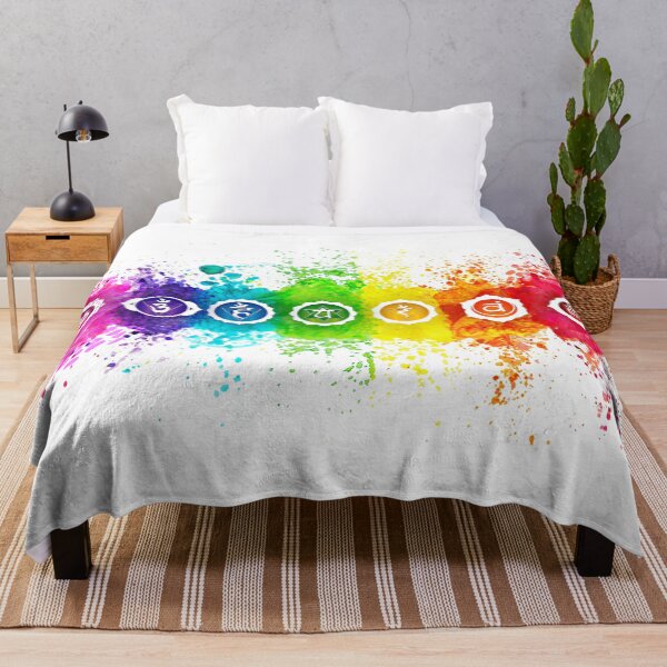 Item preview, 7 Chakra Watercolors With Symbols - 01 HWBG designed and sold by chakraplaza.