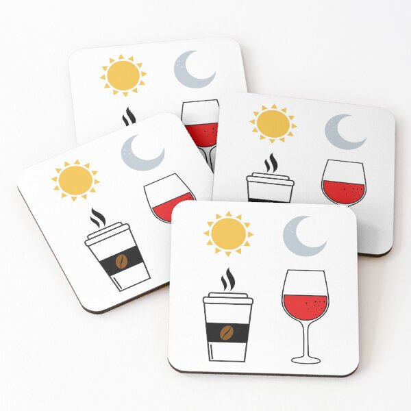 Artikelvorschau, So Tag AM Kaffee Mond Nacht PM Glas Wein entworfen und verkauft von RoJor.