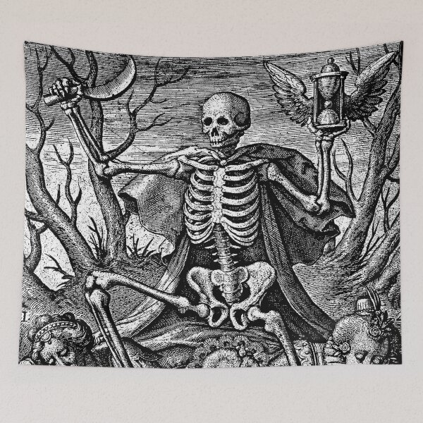Item preview, Death tramples on three female allegorical figures representing sensual pleasures - Hieronymus Wierix designed and sold by themasters.