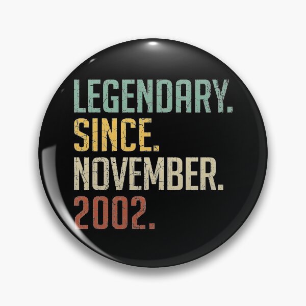 Item preview, Legendary Since November 2002 18th Birthday Gift 18 Years Old Vintage November 2002 designed and sold by Takatv.