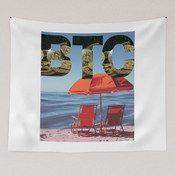 Item preview, BTC to the beach, Bitcoin Retirement Plans designed and sold by WinningUniverse.
