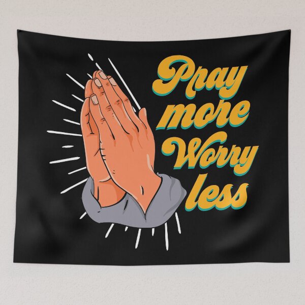 Item preview, Pray More Worry Less | Inspiring Message of Faith designed and sold by Dancing Dolphin Crafts.