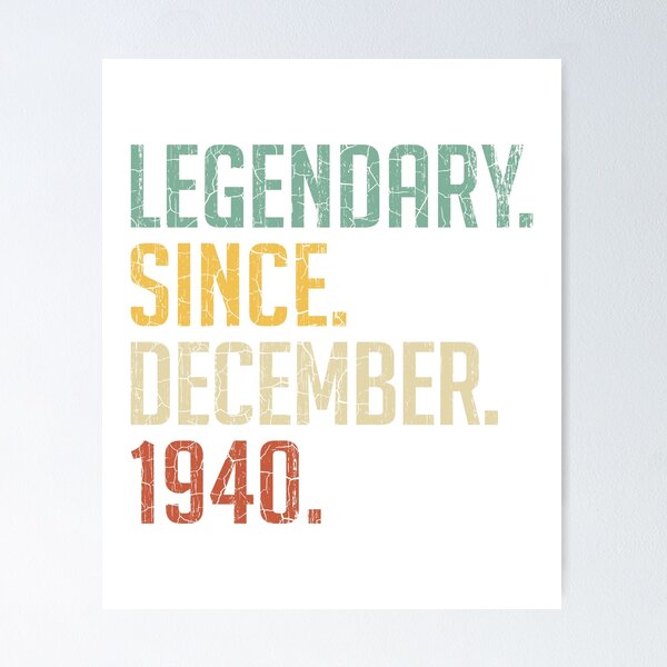 Item preview, Legendary Since December 1940 80th Birthday Gift 80 Years Old Vintage December 1940 designed and sold by Takatv.