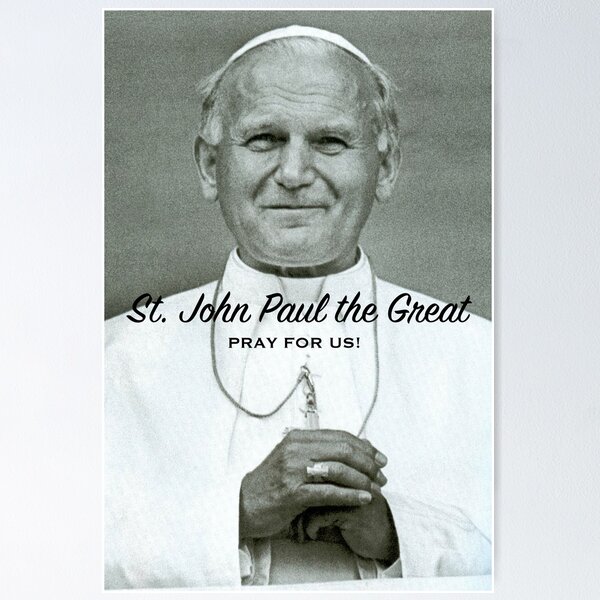 Item preview, St. John Paul the Great, Pray for Us! - 5 designed and sold by The Catholic Religion Teacher Shop.
