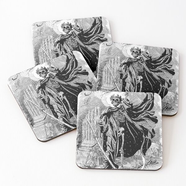 Item preview, Death as a skeletal figure wielding a scythe - Sir E.L. Sambourne designed and sold by themasters.