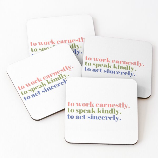 Item preview, To work earnestly to speak kindly to act sincerely colorful designed and sold by akdaley.