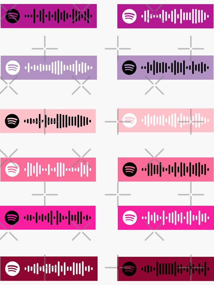 "hot pink - doja cat spotify codes :)" Sticker by sovx | Redbubble