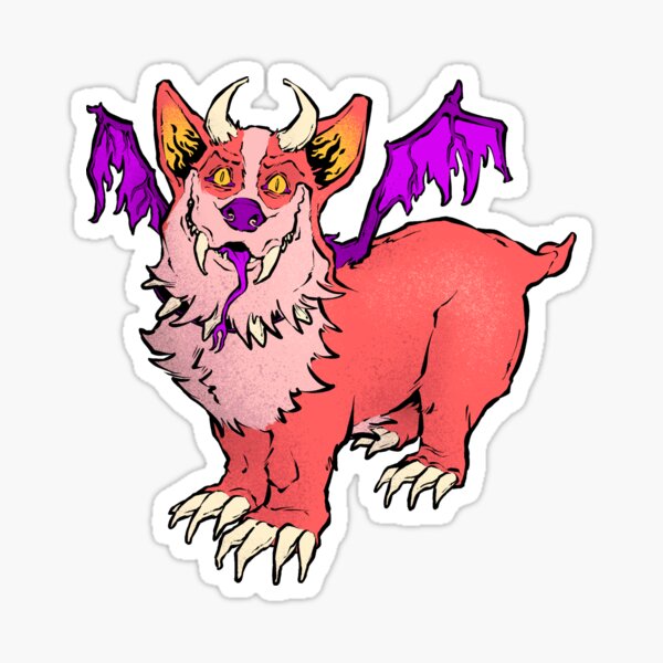 Demon Corgi Sticker