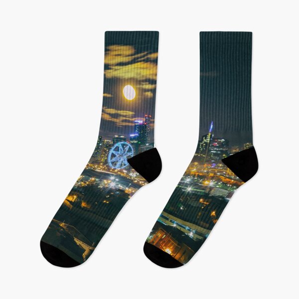 Item preview, Night Scene of Melbourne City in the Distance designed and sold by ea-photos.