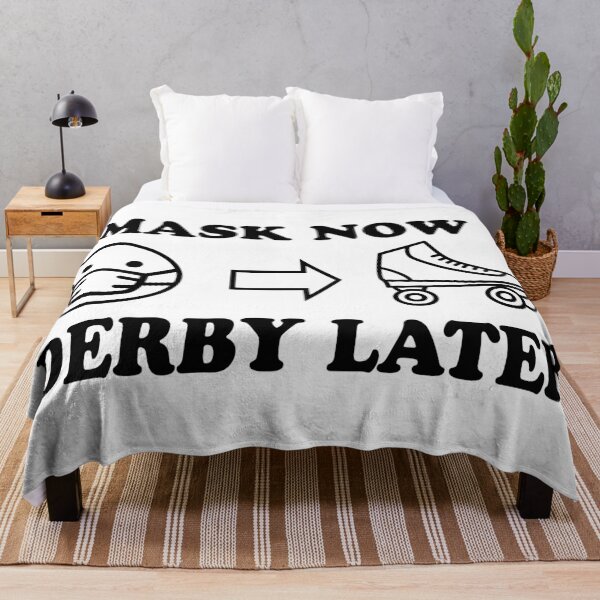 Item preview, Mask Now, Derby Later (Black Font) designed and sold by littleSamantics.