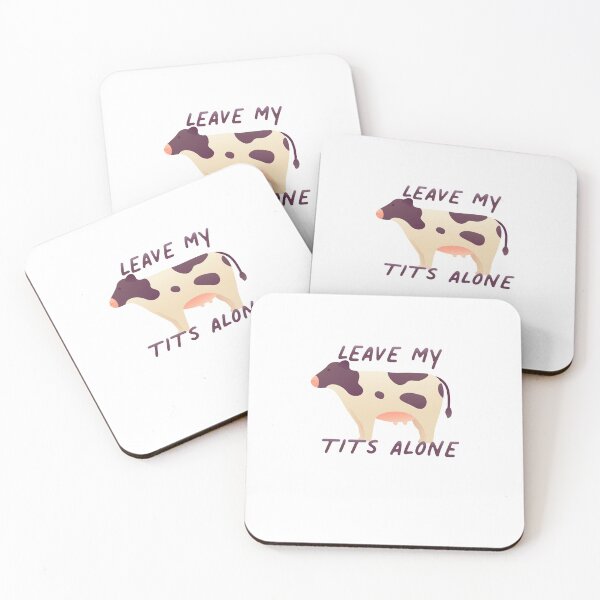 Item preview, Leave My Tits Alone Cow Joke Vegan designed and sold by thefrshmachine.