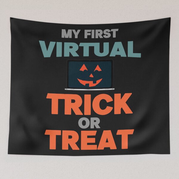 Item preview, My First Virtual Trick Or Treat - Funny Laptop With Pumpkin Eyes And Mouth Halloween Gift designed and sold by leo121687.