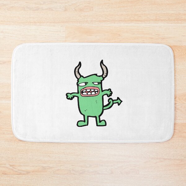 Item preview, Mr Green Rounded Toothy Long Horned Monster designed and sold by wildflowerperks.