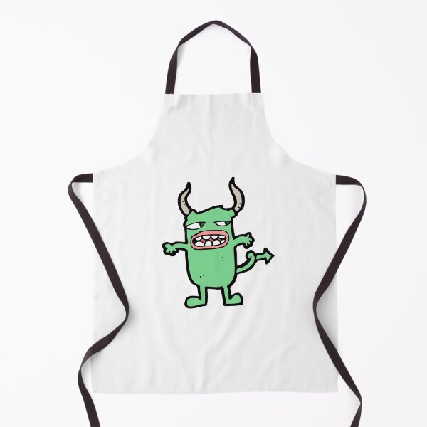 Item preview, Mr Green Rounded Toothy Long Horned Monster designed and sold by wildflowerperks.