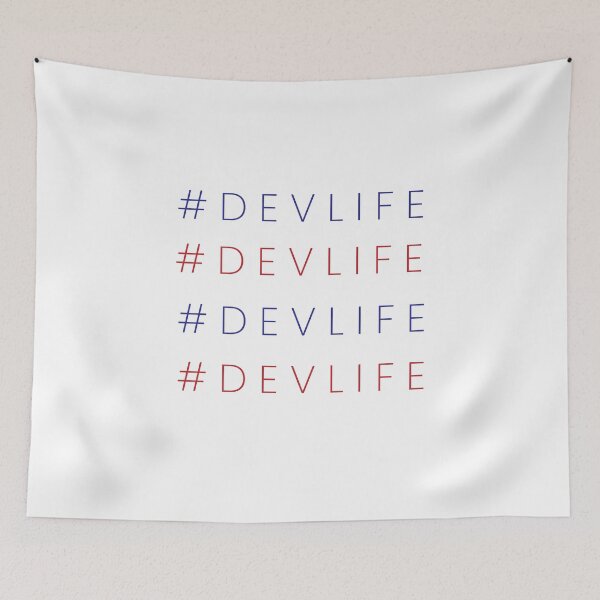 Item preview, #DEVLIFE - Programmer Developer Life - Red & Blue designed and sold by codingpotato.