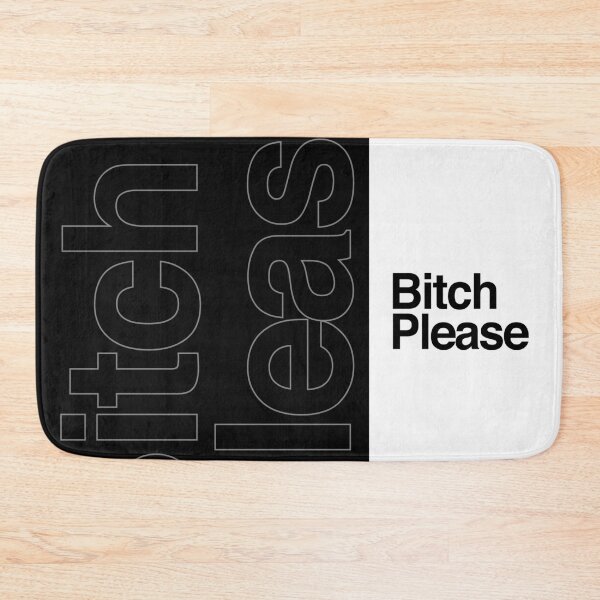 Item preview, Bitch Please abstract black and white typography art designed and sold by Kvyom.