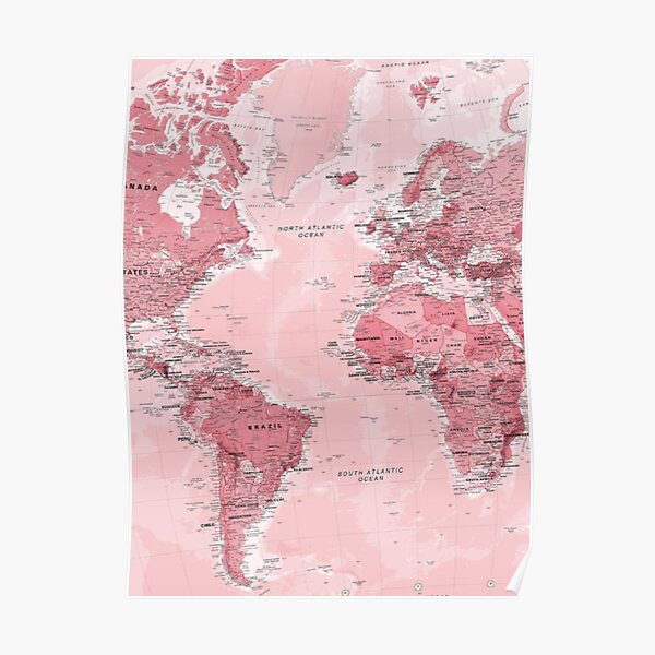 "World map" Poster for Sale by Raqmisha Redbubble