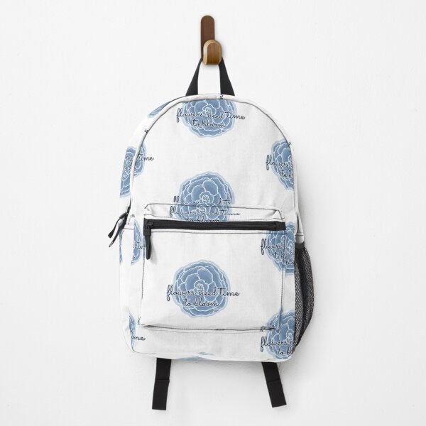 Item preview, Flowers need time to bloom blue flower designed and sold by Christiana Nicole.