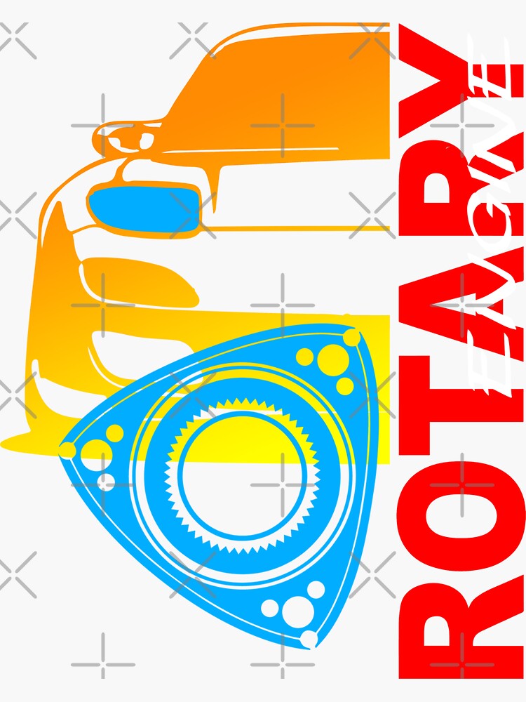 Rx7 Rotary Engine Sticker For Sale By Twolinerdesign Redbubble