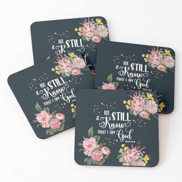Item preview, Be Still and Know That I am God Psalms 46:10 Christian Quote Bible Verse designed and sold by sweetheartistic.