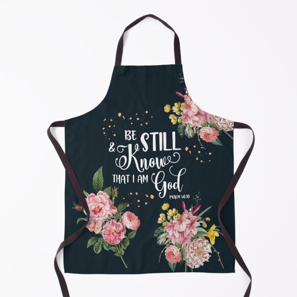 Vista previa del artículo con la obra «Estad quietos y sabed que yo soy Dios Salmos 46:10 Versículo bíblico con cita cristiana», diseñado y vendido por sweetheartistic.