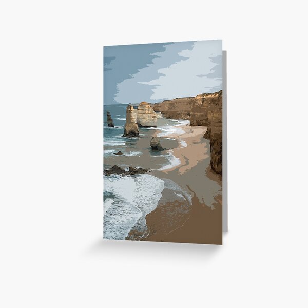 Item preview, Twelve Apostles, Australia Travel, Beach Illustration designed and sold by Divyesh Jain.