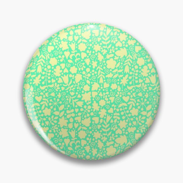 Item preview, yellow and green seamless pattern with flowers hearts and leaves designed and sold by NikaAstra.
