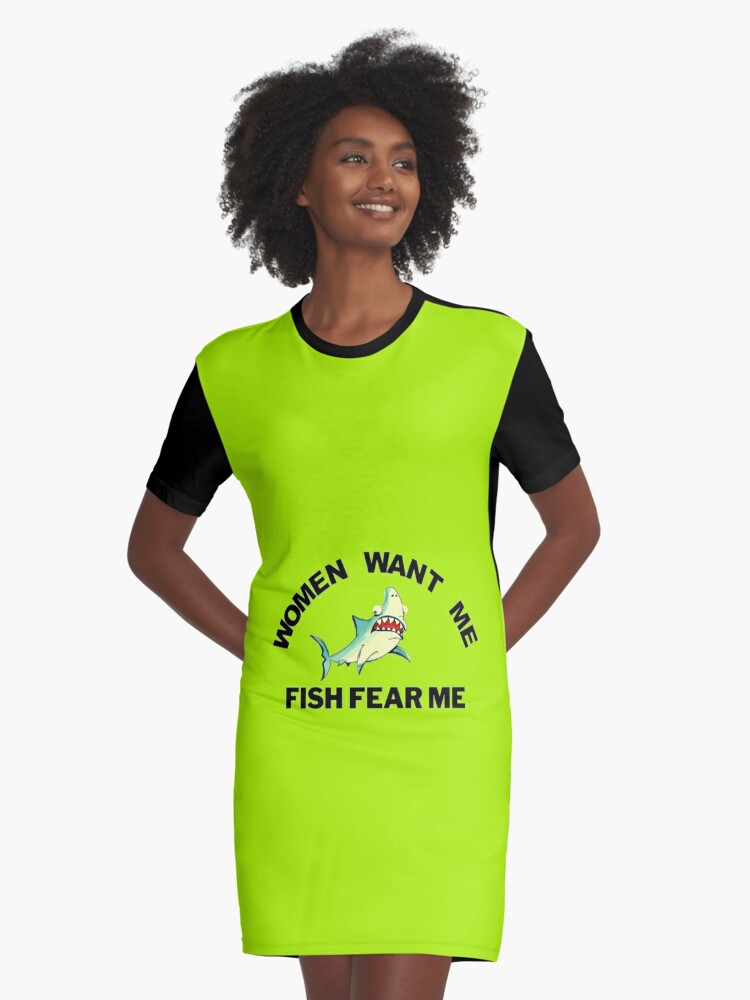 woman fishing shirt dress
