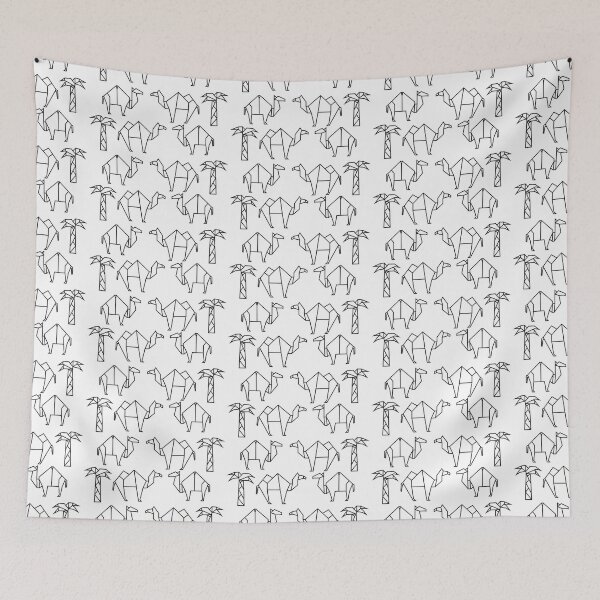 Item preview, Origami Camel Dromedary Pattern White / Black designed and sold by Give Me that Pencil.