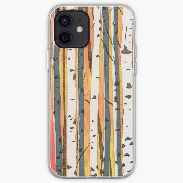 Silver Birch Trees in Autumn iPhone Soft Case