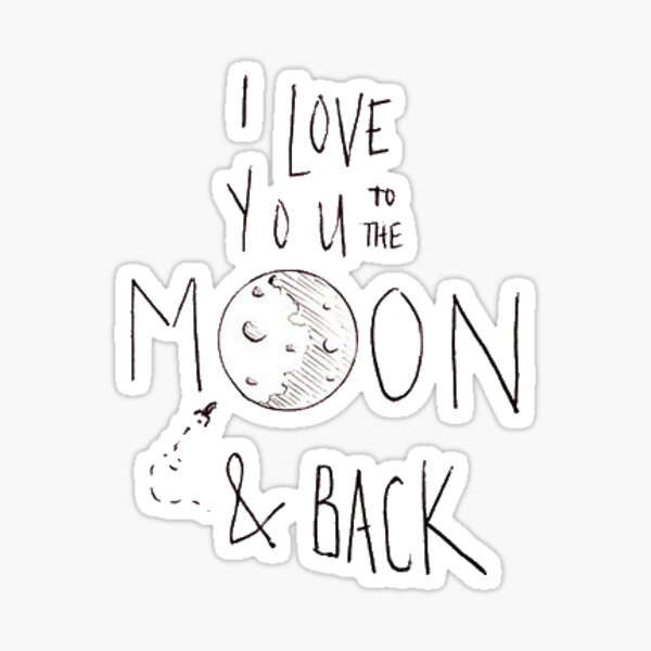 Love You to the Moon Sticker
