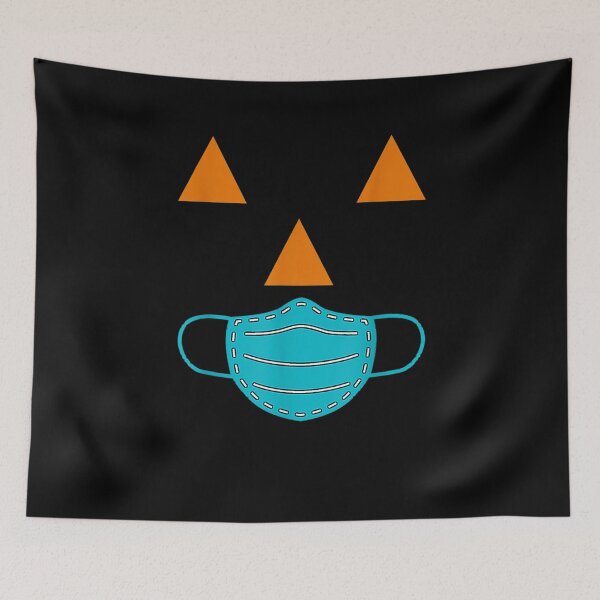 Item preview, Funny Halloween Pumpkin wearing mask 2020 designed and sold by Paulinevandaele.