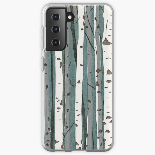 Silver Birch Trees in Winter Samsung Galaxy Soft Case
