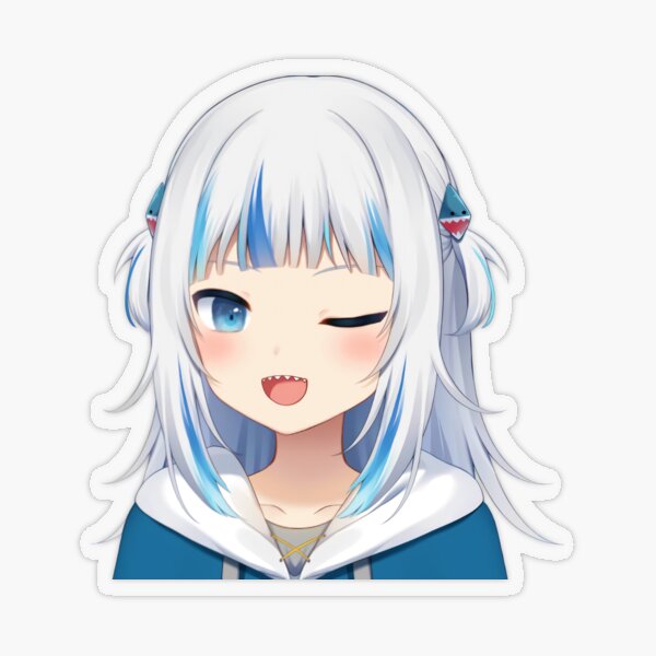 Gawr Gura wink (Hi-Res) - Hololive #hololiveEnglish #holoMyth Transparent Sticker