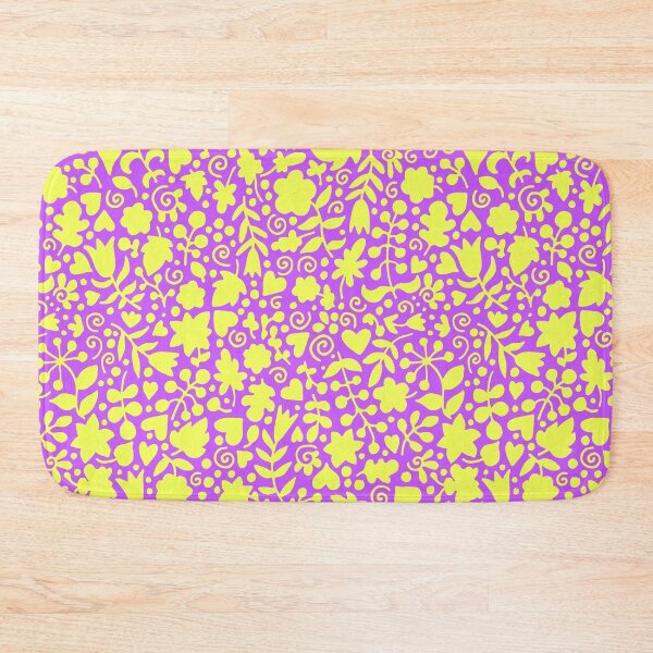 Item preview, seamless pink and yellow print with hearts flowers and leaves designed and sold by NikaAstra.