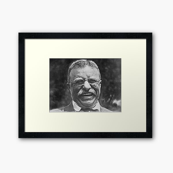 Theodore 'Teddy' Roosevelt Laughing Framed Art Print