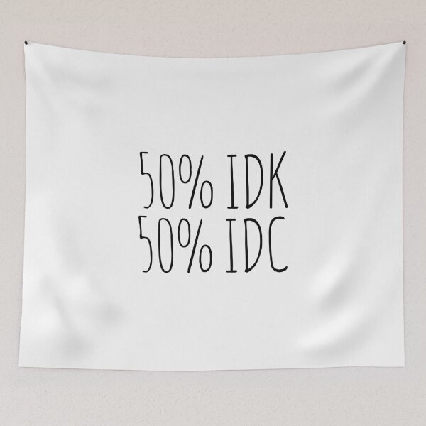 Aperçu de l'œuvre 50% idk 50% idc créée et vendue par cutelittletext.