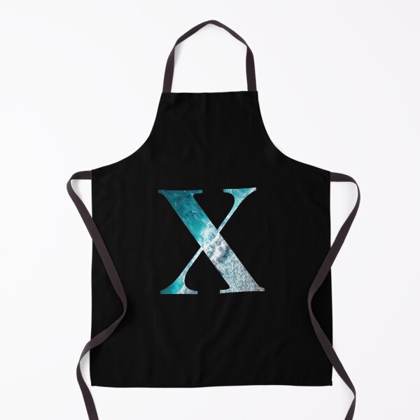 Item preview, Letter X Blue Ocean Waves Alphabet Greek Chi designed and sold by Sour Soul.