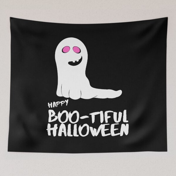 Item preview, Happy Boo-tiful Halloween Ghost Horror Fun designed and sold by Two Left Hands Design.