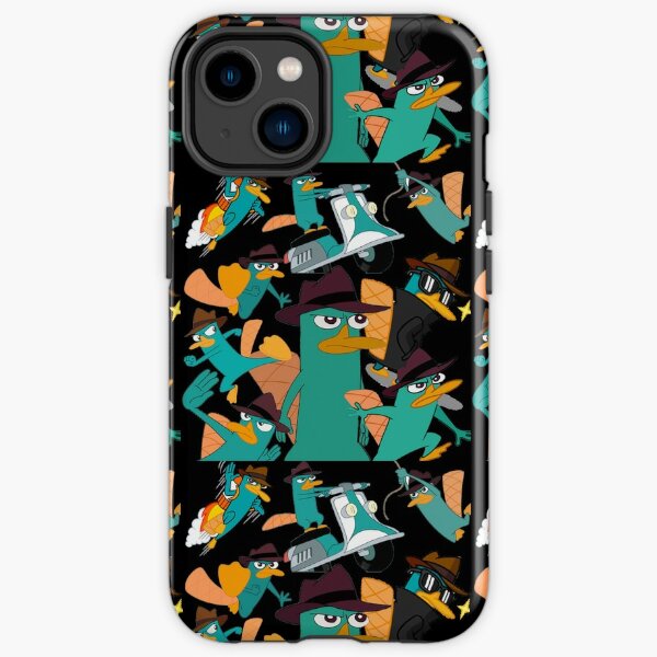 Perry the platypus phineas and ferb collage design  iPhone Tough Case