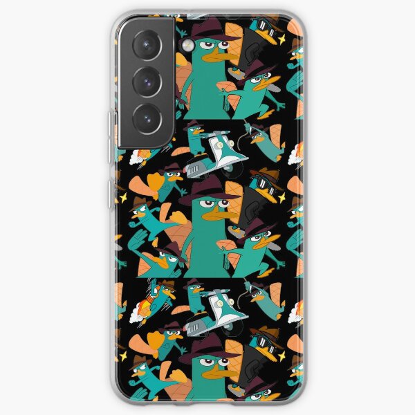 Perry the platypus phineas and ferb collage design  Samsung Galaxy Soft Case