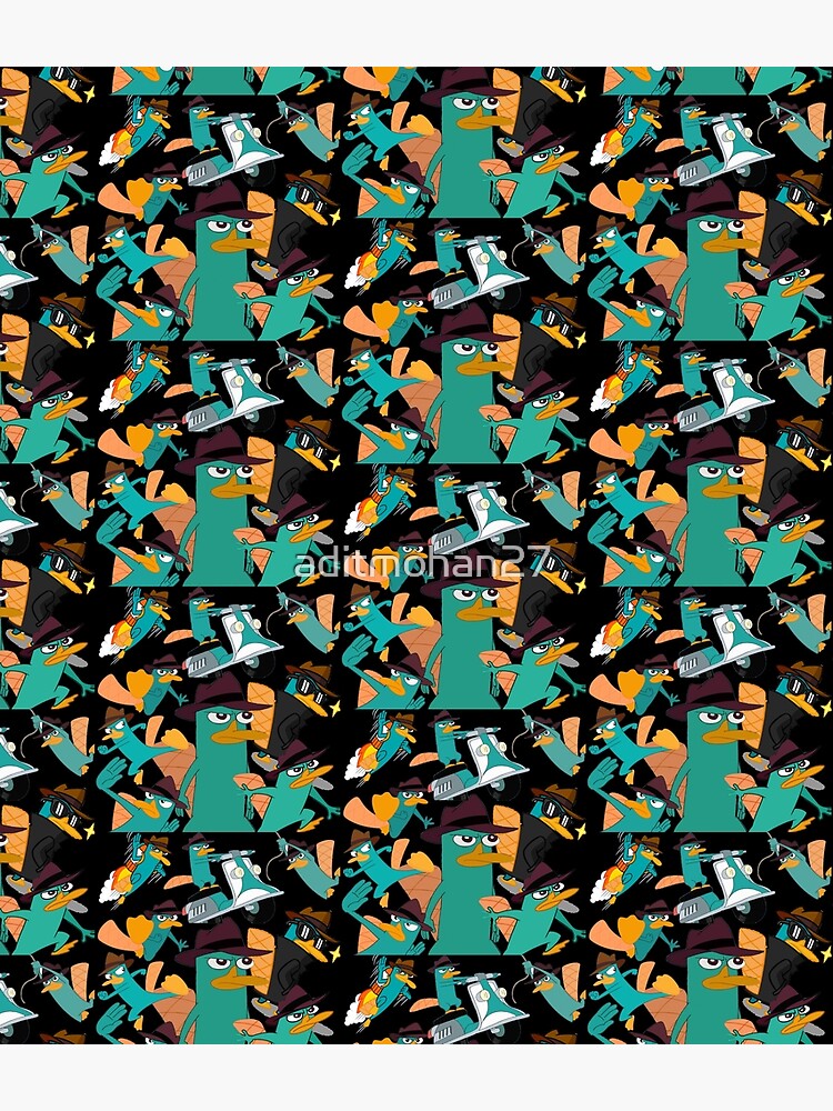 Disover Perry the platypus phineas and ferb collage design  Backpack