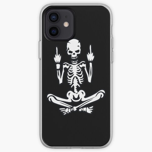 Awesome Middle Finger Skull iPhone Soft Case