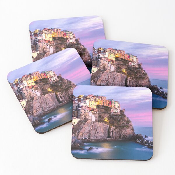 Item preview, Jigsaw Puzzle Manarola Pink Sunset in the Cinque Terre, on the Italian Riviera 1000 piece Adults designed and sold by StickerArtwork.