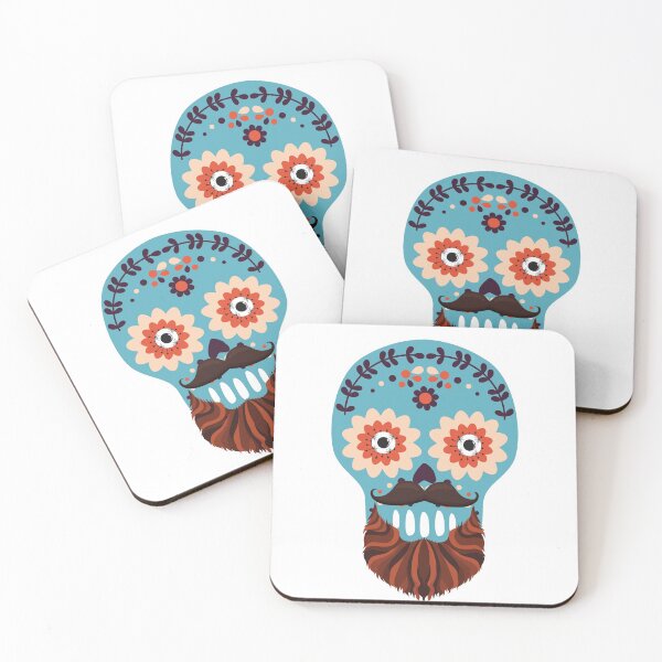 Item preview, Skull With Beard Halloween Hipster designed and sold by hausofbutterfly.