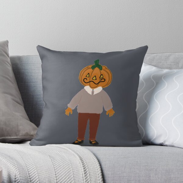 Spooky Pumpkin Friend Throw Pillow